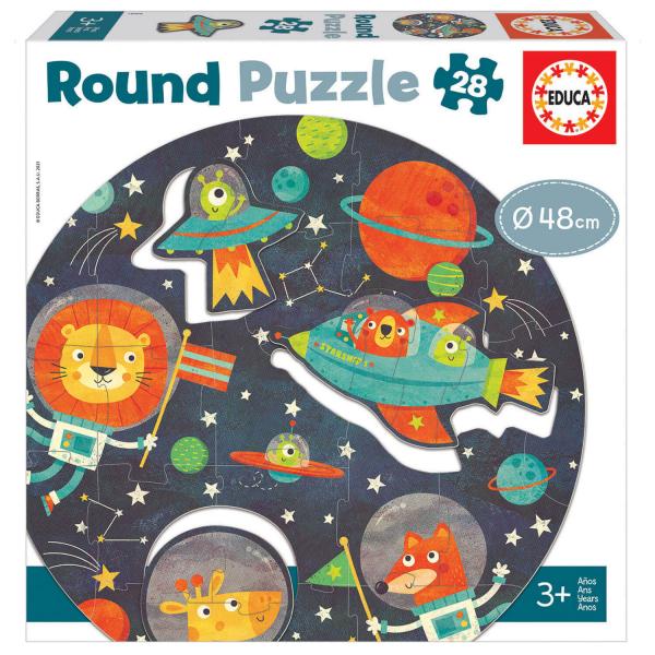 Round Puzzle 28 pieces: Space - Educa-18908