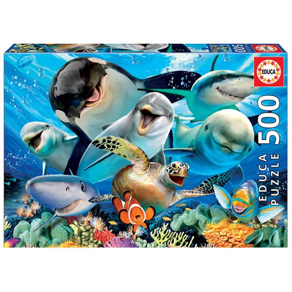 500 pieces puzzle: Selfie underwater - Educa-17647