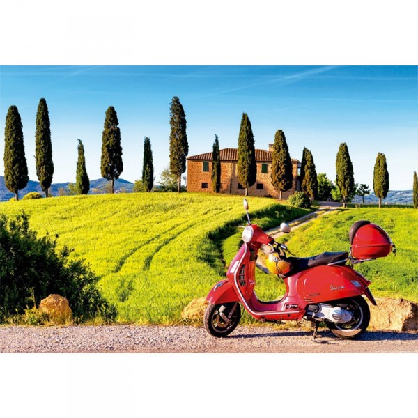 Puzzle 1500 pièces : La Toscane en moto - Educa-17121