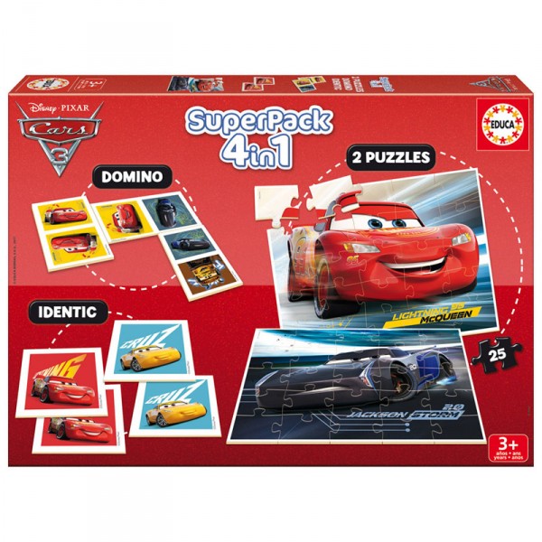 Superpack Cars :  Memory, puzzles et dominos - Educa-17199