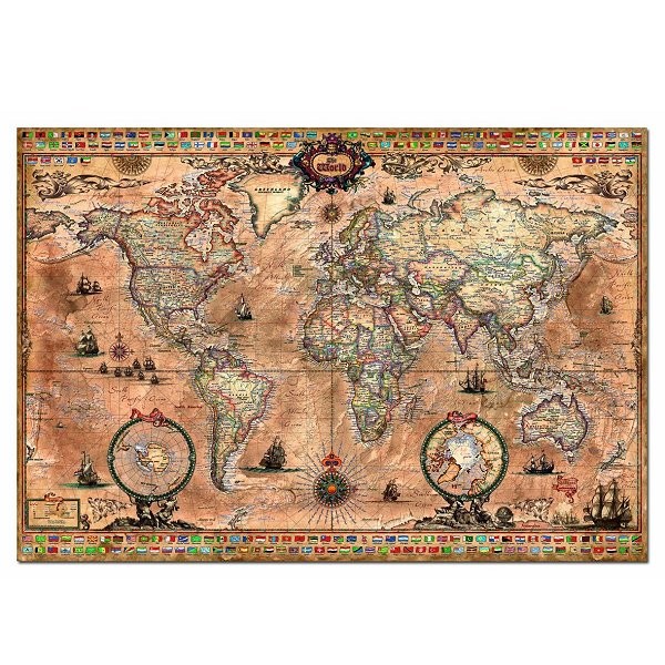 1000 pieces puzzle - World map - Educa-15159