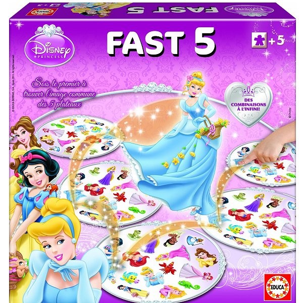Fast 5 : Princesses Disney - Educa-15245