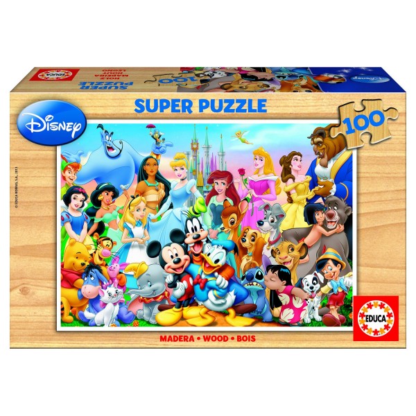 Puzzle 100 pièces - La famille de Disney - Educa-12002