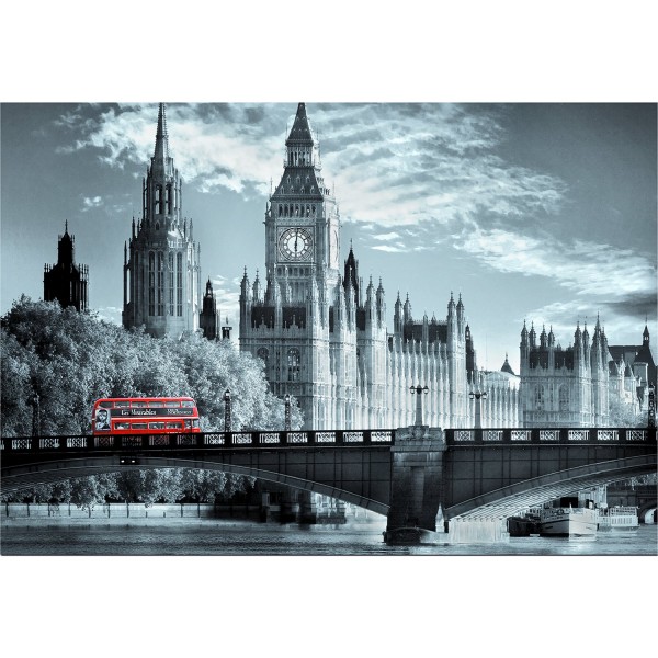 Puzzle 1000 pièces - Collection Black & White : Bus londonien - Educa-15180