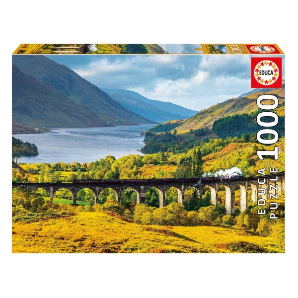 Puzzle 1000 pièces : Viaduc de Glenfinnan, Ecosse - Educa-16749