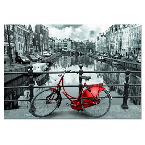 Puzzle 1000 pièces - Le canal, Amsterdam, Hollande - Educa-14846