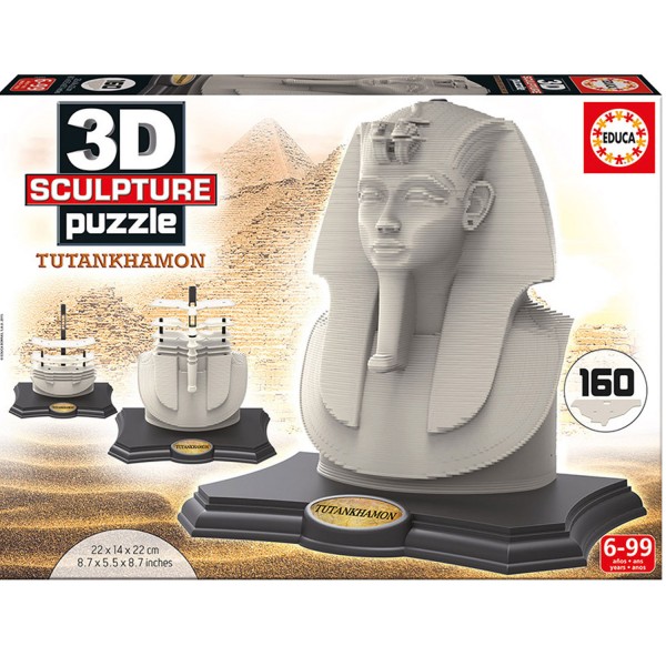 Puzzle 160 pièces : Sculpture 3D Tutankhamon - Educa-16503