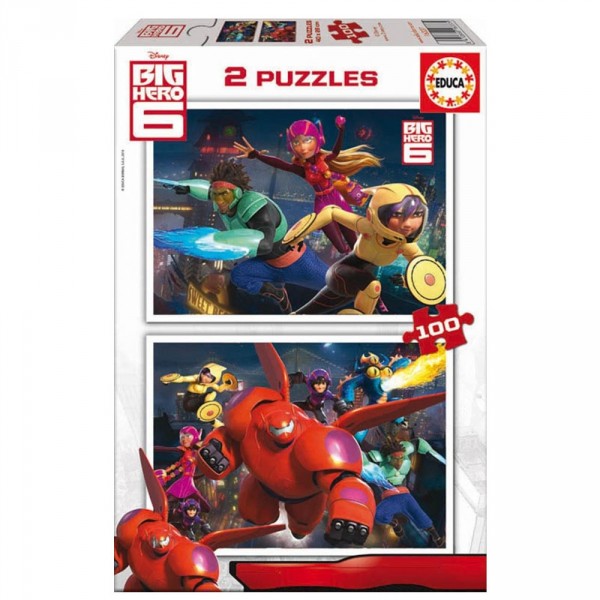 Puzzle 2 x 100 pièces : Big Hero 6 - Educa-16337