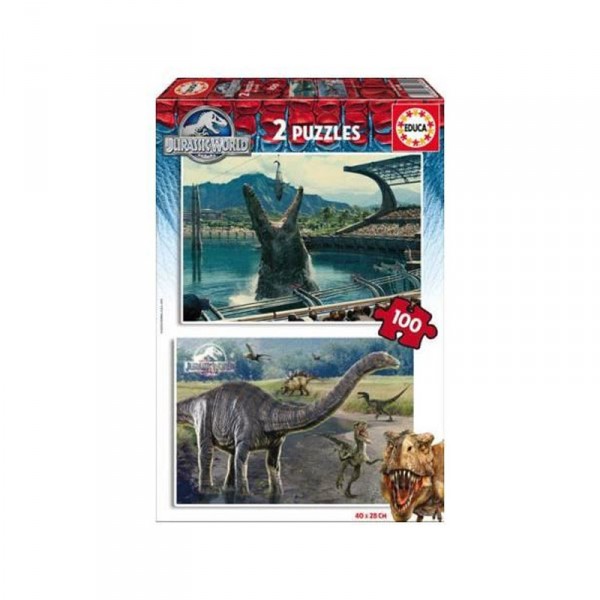 Puzzle 2 x 100 pièces : Jurassic World - Educa-16340