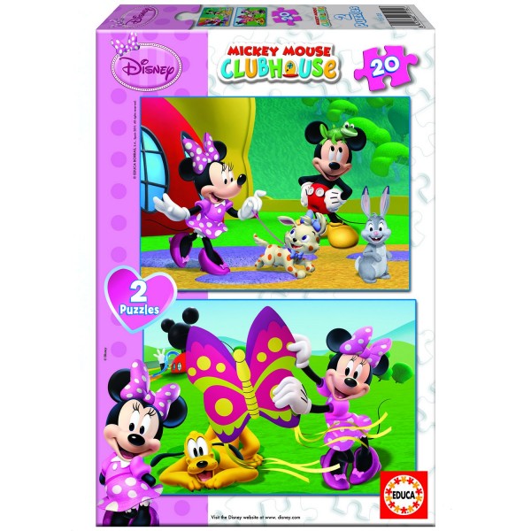 Puzzle 2 x 20 pièces - Mickey et ses amis : Minnie - Educa-15135