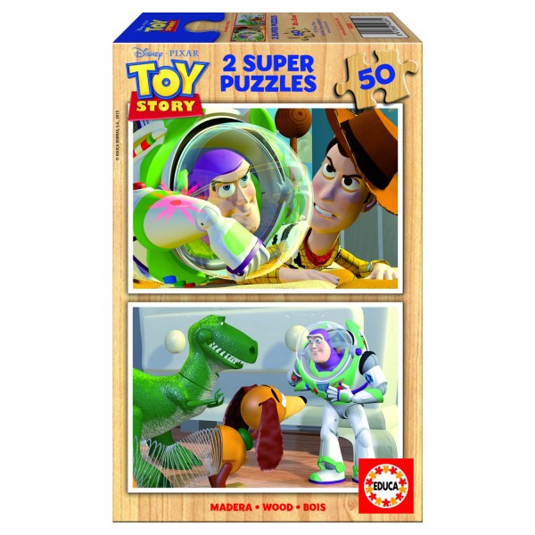 Puzzle 2 x 50 pièces en bois - Toy Story : Buz l'éclair et ses amis - Educa-14365