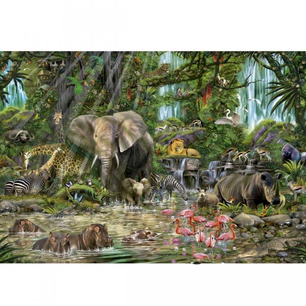 2000 Teile Puzzle: Afrikanischer Dschungel - Educa-16013