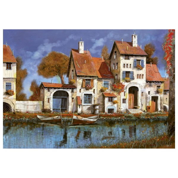 Puzzle 2000 pièces : La cascina sul lago, Guido Borelli - Educa-16316