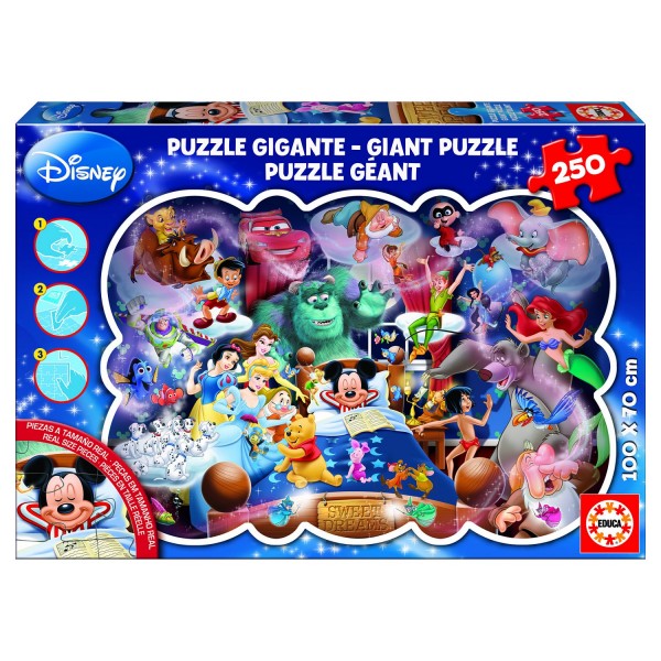 Puzzle 250 pièces géant : Le rêve de Mickey - Educa-15617