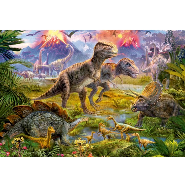 500 Teile Puzzle: In der Zeit der Dinosaurier - Educa-15969