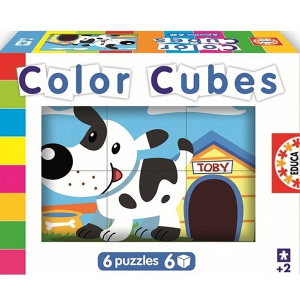 Puzzle 6 cubes : La ferme - Educa-14575