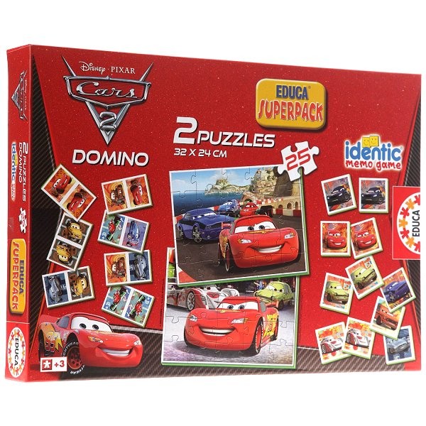 Superpack Cars 2 : Memory, puzzles et dominos - Educa-14927