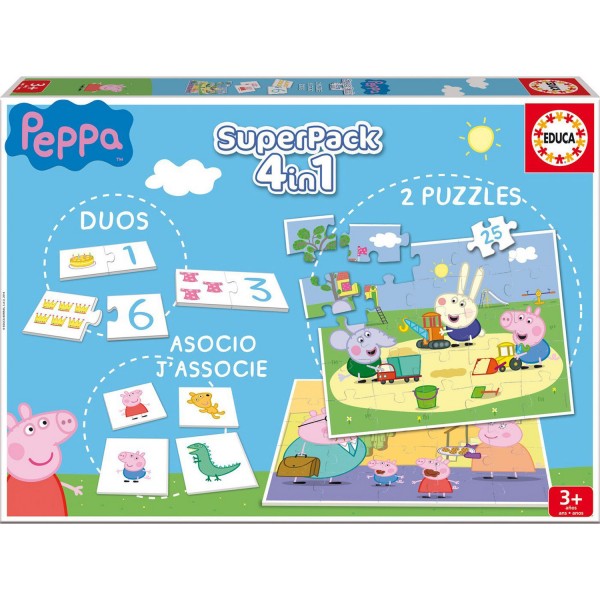 Superpack Peppa Pig : Duos, Puzzles, Association - Educa-16229