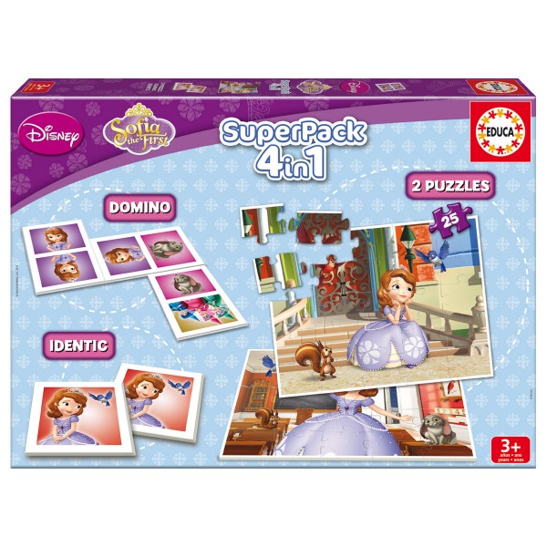 Superpack Princesse Sofia : Memory, puzzles et Dominos - Educa-16032