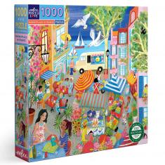 1000 piece puzzle :  Marketplace In France 