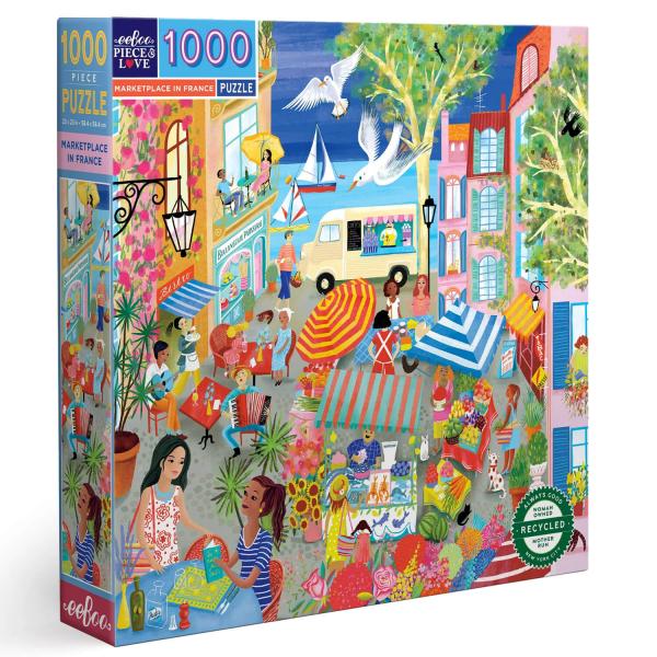 1000 piece puzzle :  Marketplace In France  - Eeboo-PZTMFR