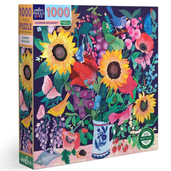 1000-teiliges Puzzle: Sommerstrauß - Eeboo-PZTSMB