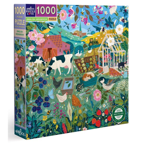 1000 piece puzzle :  English Hedgerow  - Eeboo-PZTEHG