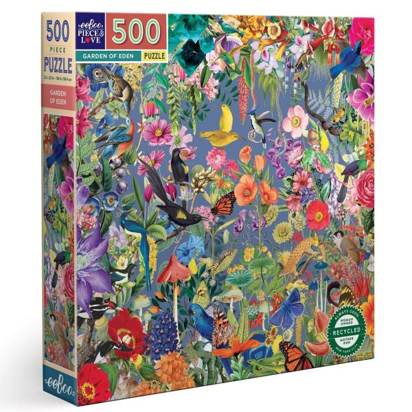 Puzzle 500 pièces : Jardin d'Eden - Eeboo-PZFGDE