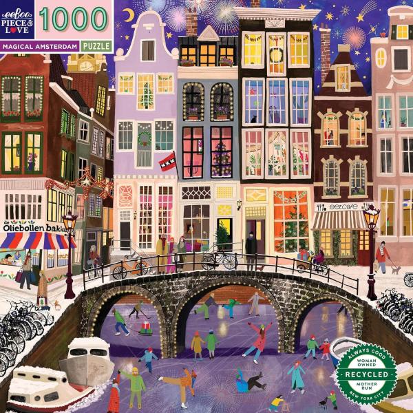 Puzzle 1000 pièces : Amsterdam magique - Eeboo-PZTAMD