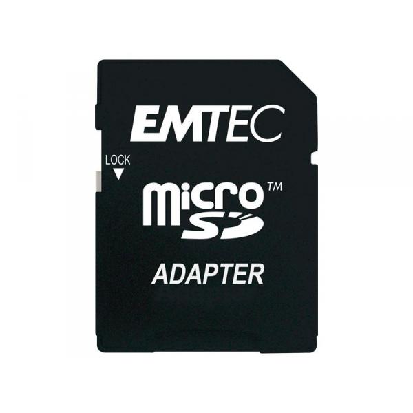 MicroSDHC 16GB Emtec CL4 mini Jumbo Super avec adaptateur - MKT-5020
