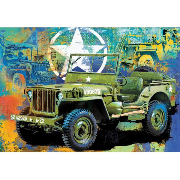 Puzzle 550 pièces : Boîte metallique : Jeep Militaire - EuroG-8551-5598