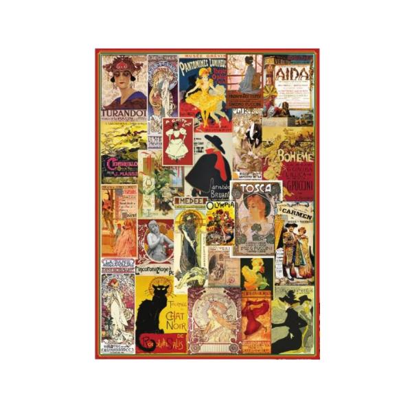 1000 pieces puzzle: Vintage theater and opera posters - EuroG-6000-0935