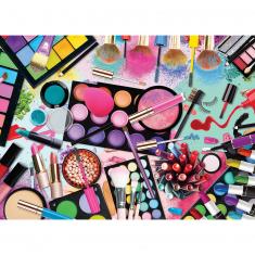 Puzzle 1000 pièces : Palette de couleurs de maquillage