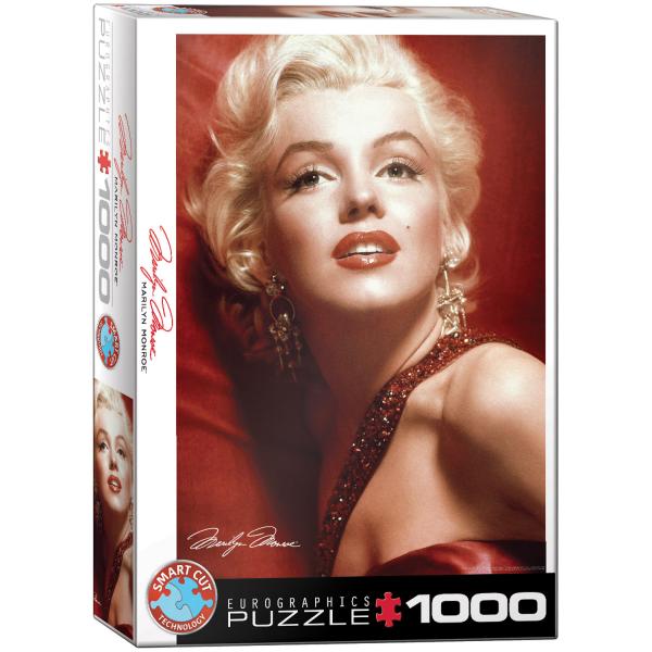 Puzzle 1000 pièces : Portrait rouge de Marilyn Monroe - EuroG-6000-0812