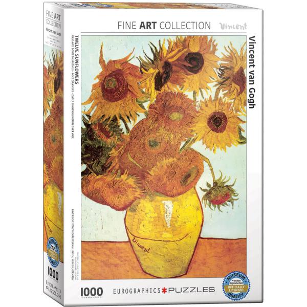 1000 piece puzzle: Twelve Sunflowers - EuroG-6000-3688