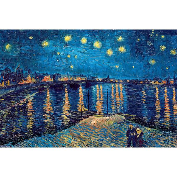 Puzzle 1000 pièces : Nuit étoilée sur le Rhône, van Gogh - EuroG-6000-5708