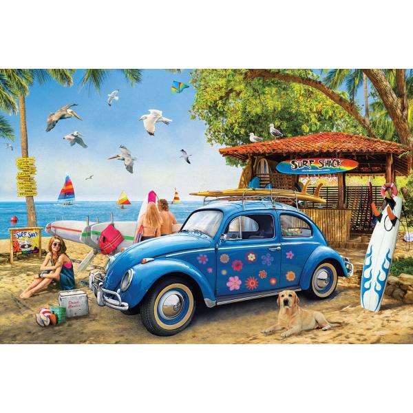 Puzzle 1000 pièces : Coccinelle Surf Shack - EuroG-6000-5683