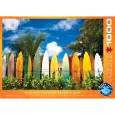 Puzzle 1000 pièces : Hawaï Paradis des surfeurs