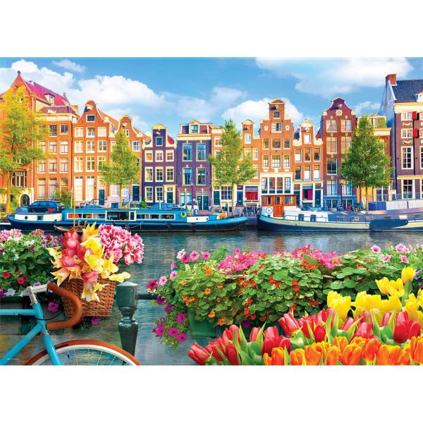 Puzzle 1000 pièces : Amsterdam, Pays-Bas - EuroG-6000-5865