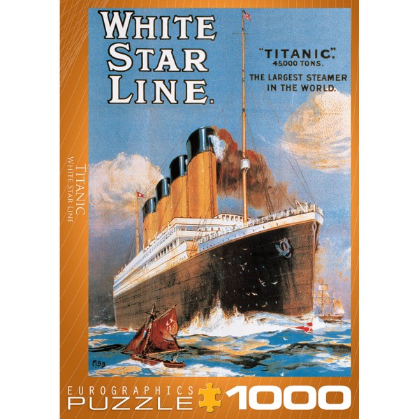 Puzzle 1000 pièces : Titanic, White Star Line - EuroG-6000-1333
