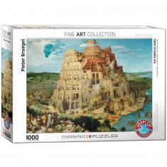 Puzzle 1000 Teile: Der Turmbau zu Babel, Bruegel