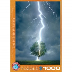 1000 Teile Puzzle: Blitz auf einem Baum