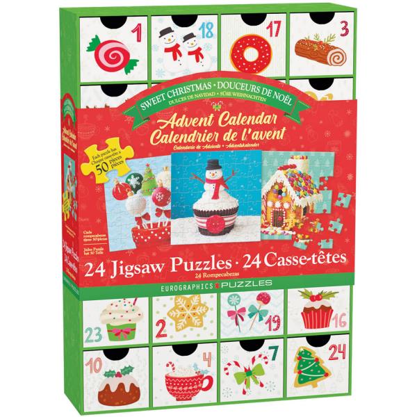 Advent Calendar : 24 jigsaw Puzzles : Christmas Sweets - EuroG-8924-5666