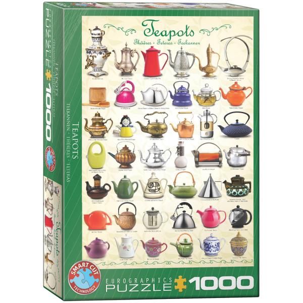 Puzzle 1000 pièces : Théières - EuroG-6000-0599