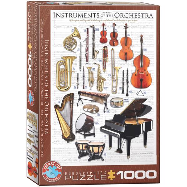 Puzzle 1000 Teile: Instrumente des Orchesters - EuroG-6000-1410