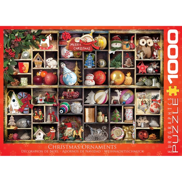 Puzzle 1000 pièces : Décorations de Noël - EuroG-6000-0759