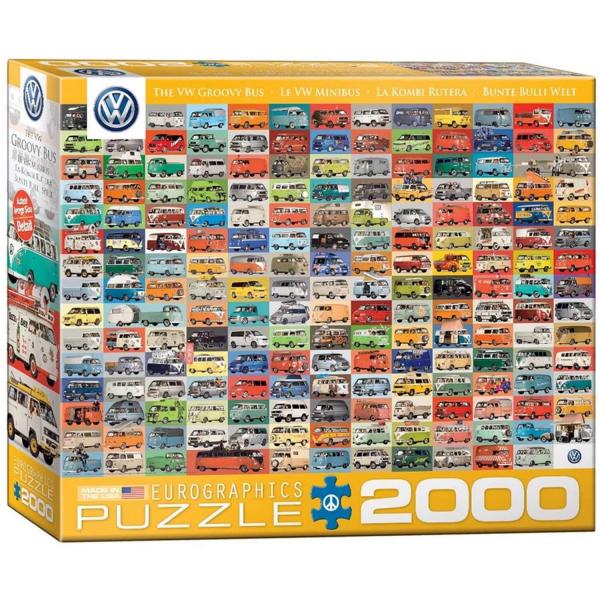 Puzzle 2000 pièces : The Volkswagon Groovy Bus - EuroG-8220-0783