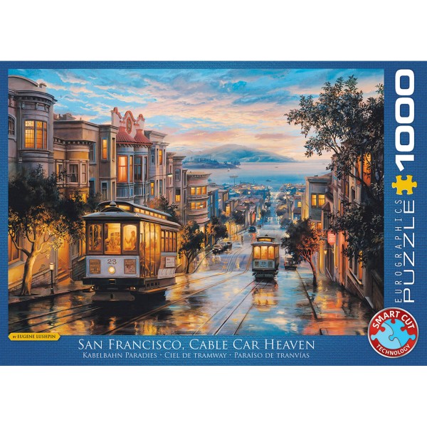 Puzzle 1000 pièces : Ciel de tramway, San Francisco - EuroG-6000-0957