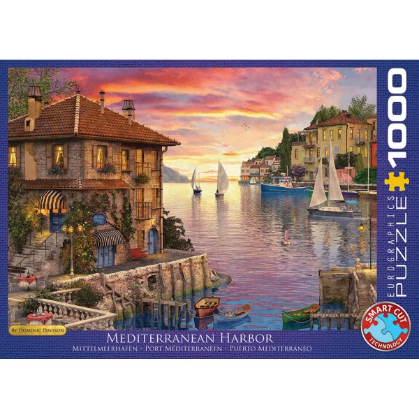 1000 pieces puzzle: Mediterranean port - EuroG-6000-0962