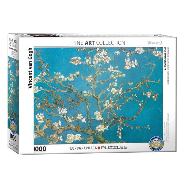 Puzzle 1000 pièces - Fine Art Collection : "Amandier en fleurs"  Vincent Van Gogh - EuroG-6000-0153